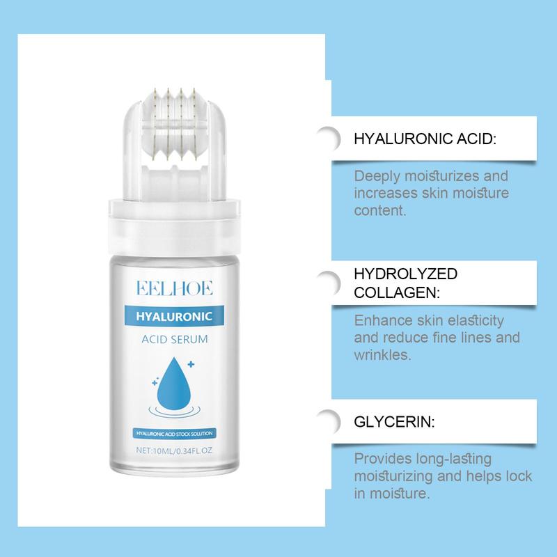 Hyaluronic Acid Microneedle Roller Serum, Moisturizing & Firming Facial Serum For Reducing The Look Or The Signs Of Aging, Christmas Gift