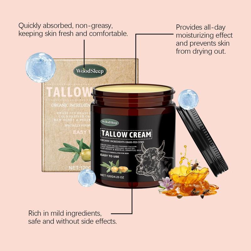 Tallow Cream, 1 Box Moisturizing Body Butter, Hydrating Skin Care Cream, Nourishing Body Care Product for Women & Men