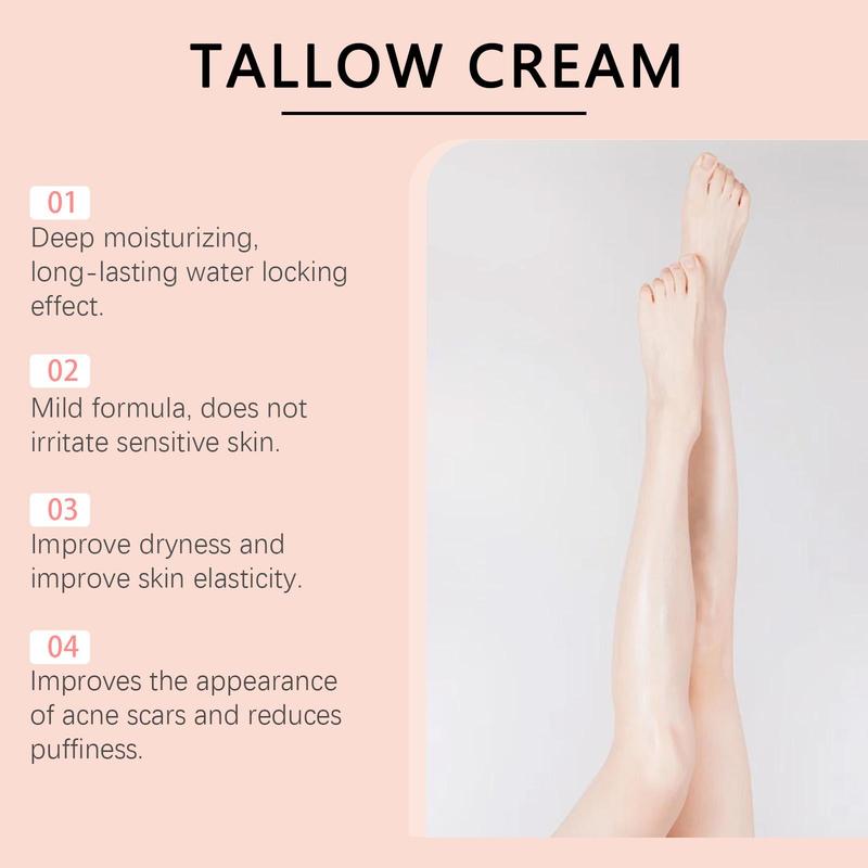 Tallow Cream, 1 Box Moisturizing Body Butter, Hydrating Skin Care Cream, Nourishing Body Care Product for Women & Men