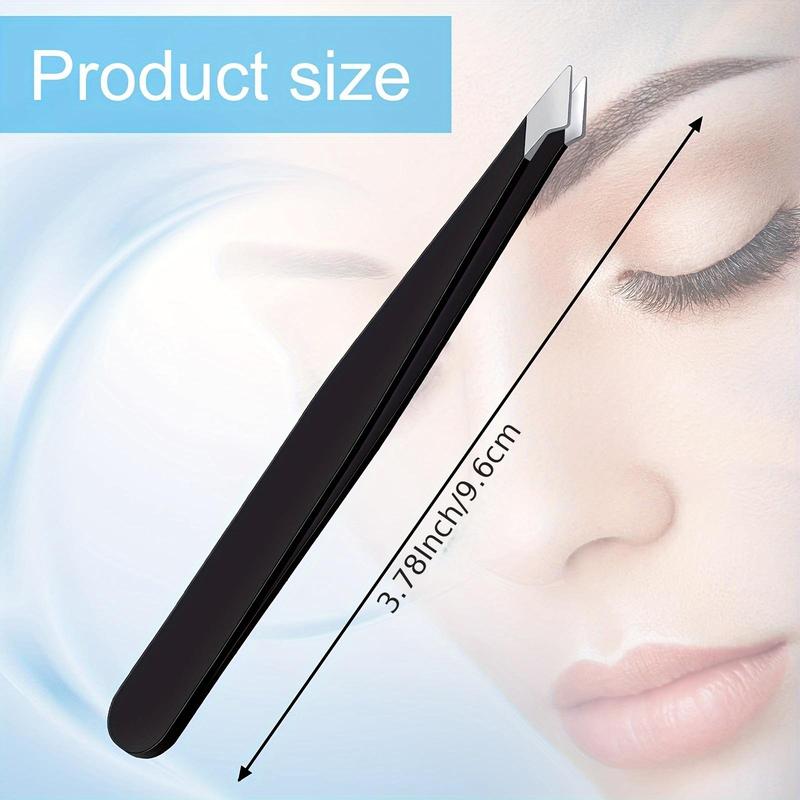 Stainless Steel Eyebrow Tweezers, 2 9pcs Slant Tip Tweezers, Facial Hair Eyebrow Precision Tweezers, Makeup Tools for Men and Women