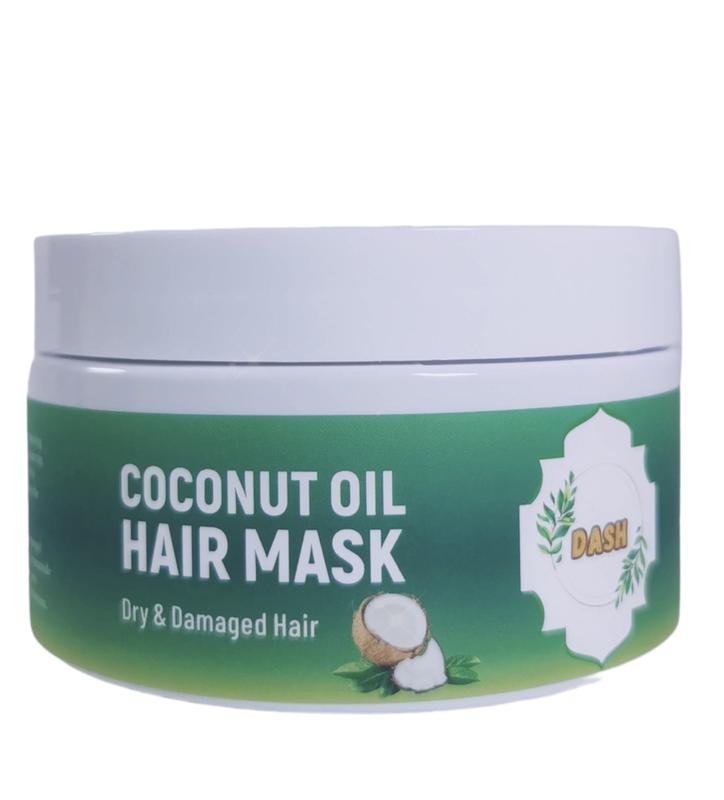 Dash Natural Hair Grow Oil 2 Oz, Coconut Oil Hair Mask-8.45 Oz, Hair Scalp Massager