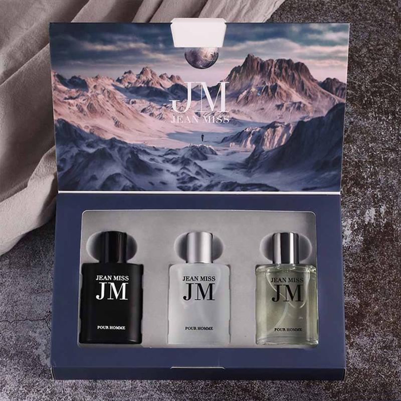 Men's Perfume Set, 3 Counts set Men's Fragrance Set, Gift for Boyfriend, Light Incense Perfume for Men, Midnight Shimmer, Long Lasting Designer Perfumes, Fall, Mini Perfumes