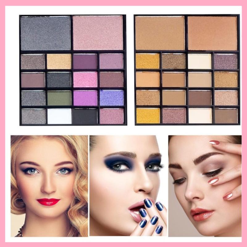 Makeup Kit For Women Full Kit - 74 colors makeup sets - 36 Eyeshadow, 28 Lip Gloss, 3 Contour Powder, 3 Brushes, 3 Blusher, 4 Concealer, 1 Mirror, three-dimensional pull type Combination Palette