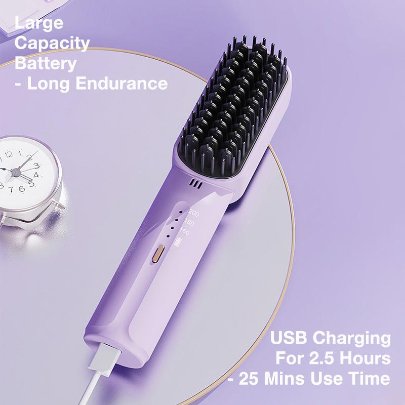 [Christmas Deals] Hair Straightener Comb Styling Tool for Frizz-Free Comfort Salon Hair waver Brush straightener