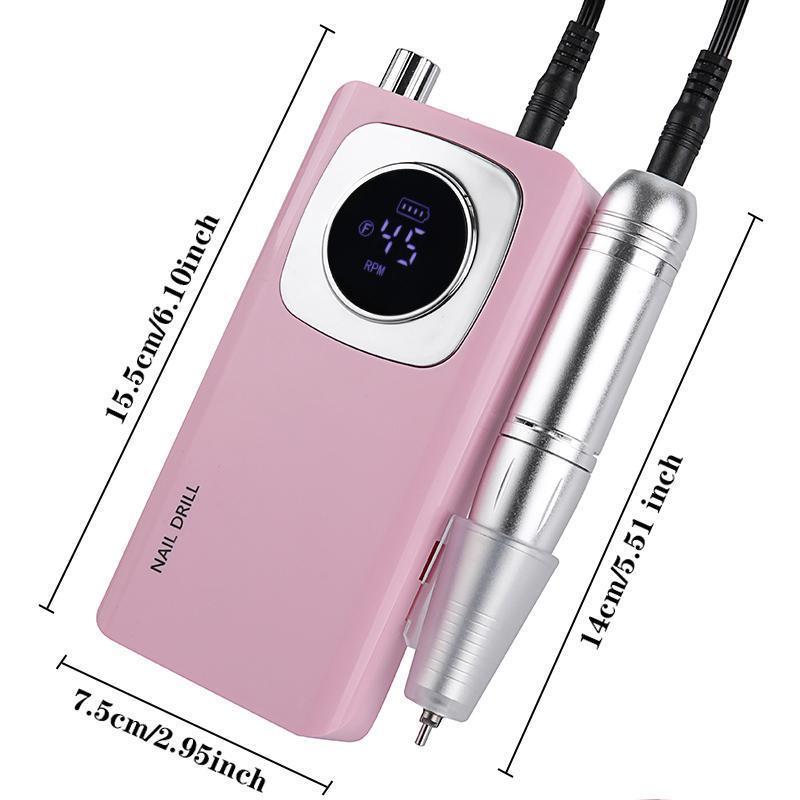 Portable Electric Nail Drill, 1 Set Nail Polishing Machine, Variable Speed Electric Nail File Tool, DIY Nail Art Tool