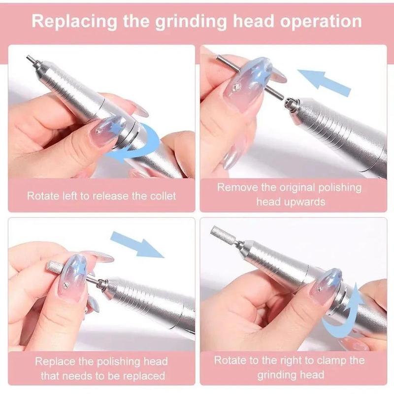 Original 45000RPM Professional Rechargeable Electric Nail Drill Machine Portable Cordless Nail File For Acrylic Gel Nails Remove