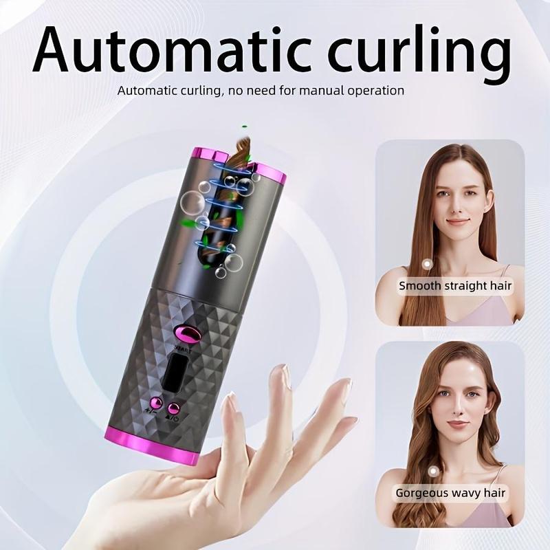 Fully Automatic Hair Curler, 1 Count Portable Rechargeable Hair Curling Iron, Hair Styling Tool for Home & Travel, Hairdressing Tool for Women & Girls, Hair Styling Tools