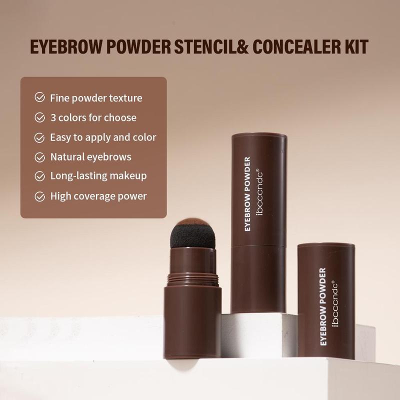 Eyebrow Powder & Concealer Set, 1 Box Long Lasting Eyebrow Powder & Concealer & Tools, Professional Eye Brow Makeup Tool for Women