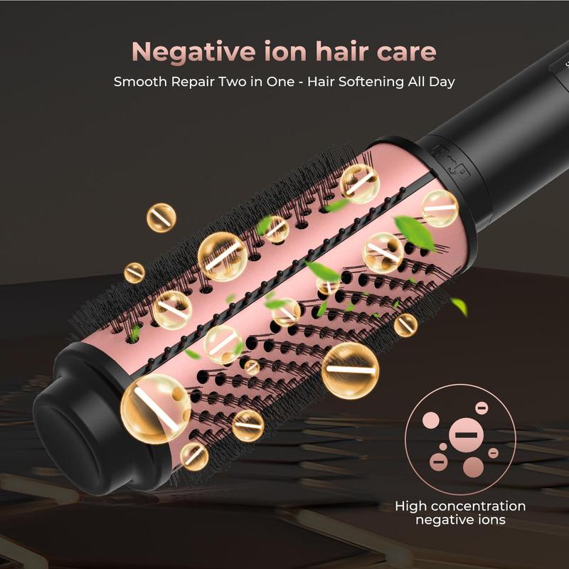 3 in 1 Thermal Brush, LCD Display Heated Round Brush, Hair Straightening Brush, Hair Straightener Comb, Detachable Hair Curling Iron for Beach Waves Hair Styling Tools Set, Curly Hair Brush