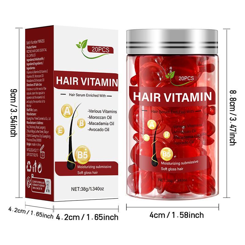 38g Hair Vitamin Capsule, 1 Count Hair Care Essential Oil Capsule, Moisturizing Hair Care Product for Women & Men