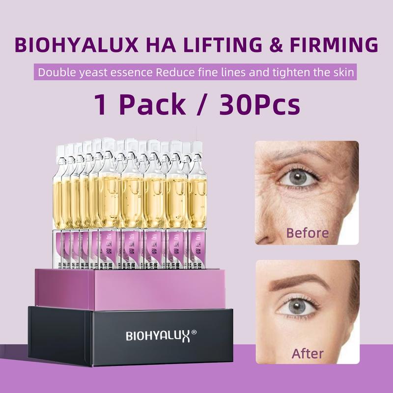 Biohyalux Ultra-Hydrating Serum, 1.5ml * 30PCs Hyaluronic Acid Glass Skin Single-Use Vials Skincare Comfort Hyaluronic Acid Glass Skin Single-Use Vials Skincare Comfort