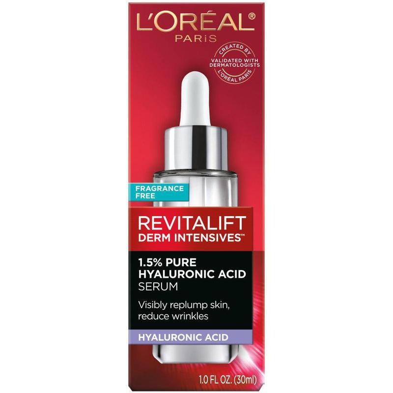 L'Oreal Paris Revitalift Derm Intensives Hyaluronic Acid Face Serum, 1 fl oz