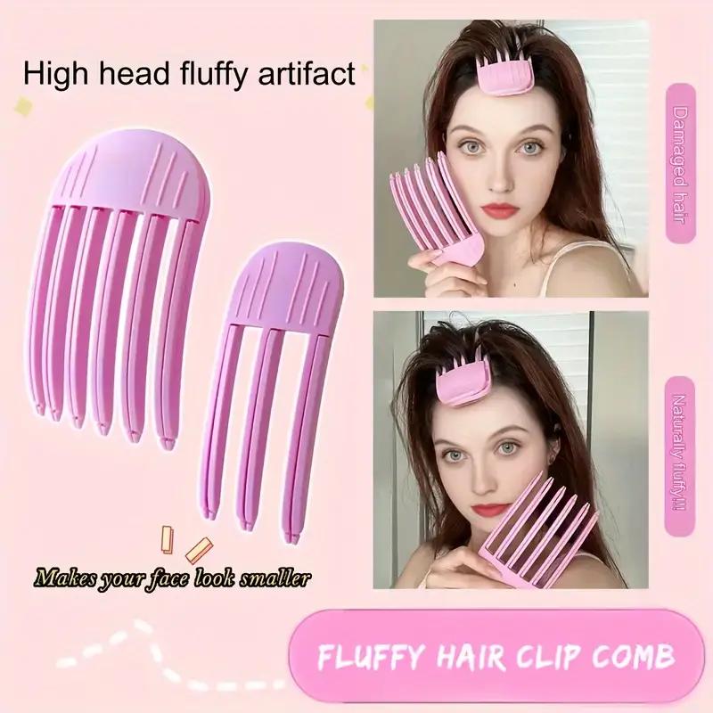 Wind Shaping Comb for Fluffy Bangs, High Head Top Artifact Wind Plastic Comb for Men and Women, No-Trace Hair Root Lifting Clips, Haircare Heatless Tool, Christmas Gift