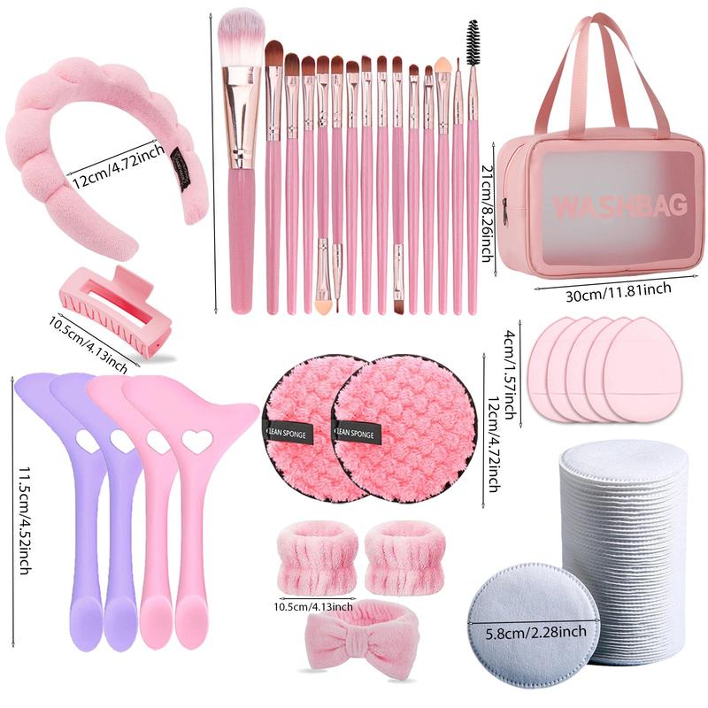 Makeup Brush Set with Storage Bag, 1 Box Makeup Tool Set, Multifunctional Makeup Tool for Women & Girls