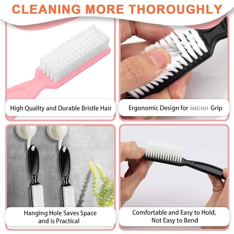 Nail Brush for Cleaning Fingernails, Handle Grip Nail Scrubber Brush, Cleaner Brushes Manicure Tools Scrub Brushes Kit, Toenail Brush To Clean Under Nails Pedicure Foot Small Brush Women Men (6 Pack)