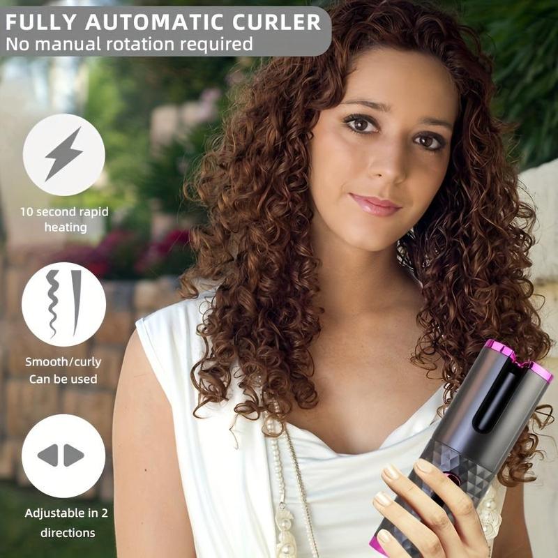 Fully Automatic Hair Curler, 1 Count Portable Rechargeable Hair Curling Iron, Hair Styling Tool for Home & Travel, Hairdressing Tool for Women & Girls, Hair Styling Tools