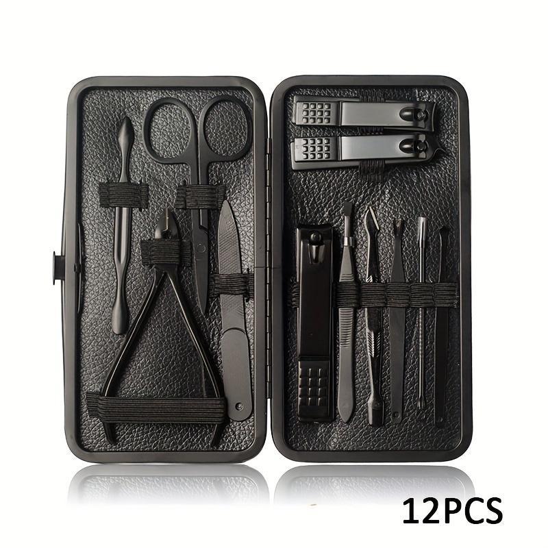 Professional Pedicure Nail Scissors Set, Nail Care Tools, Nail Cutter Nail Clipper Nail Files With Portable Case For Men And Women