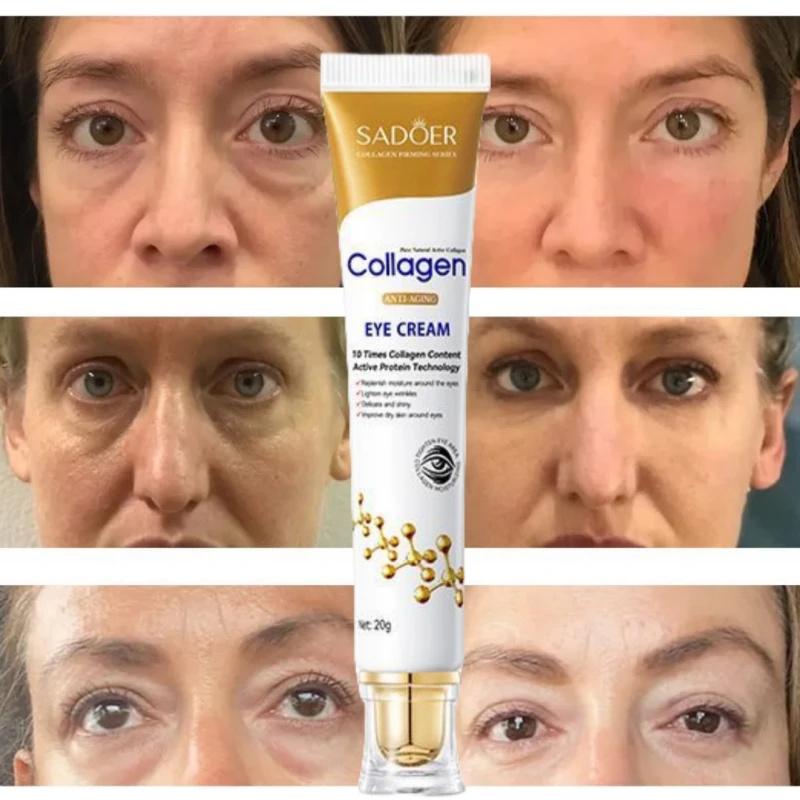 Instant Eye Bag Removal Cream Collagen Anti Dark Circle Puffiness Brighten Eye Care Anti-Wrinkle Firming Skin Fade Fine Lines