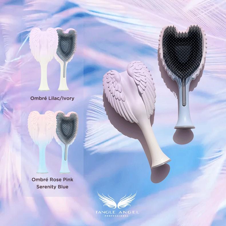 Tangle Angel 2.0 -Detangling Hair Brush - Anti Static Angel Wing Hair Brush with Soft & Flexible Bristle for Straight & Wavy Hair - Tangle Angel Hair Detangler Brushes for Blow Drying & Shower Haircare Heatless denman  brush