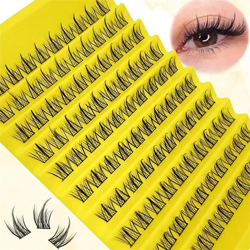 Fluffy False Eyelashes, 100pcs box Natural Soft Faux False Eyelashes, Professional Eye Makeup Accessories for Women & Girls