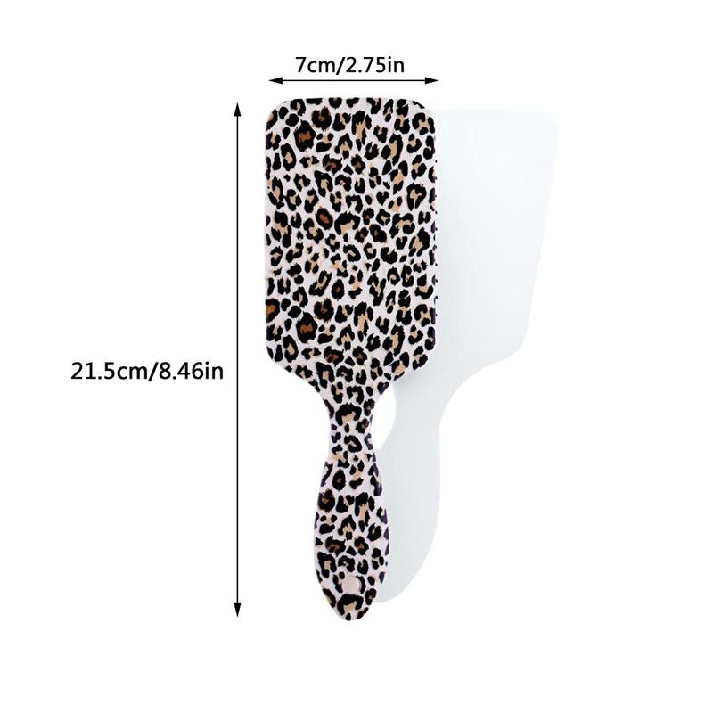 Leopard Pattern Air Cushion Comb, 1 Count Anti-static Hair Brush, Suitable For All Hair Types, Gifts For Girls