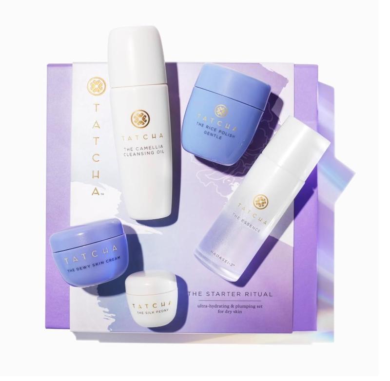 Tatcha The Starter Ritual Set - Ultra Hydrating for Dry Skin | 2 Week Introductory Set | $92 Value