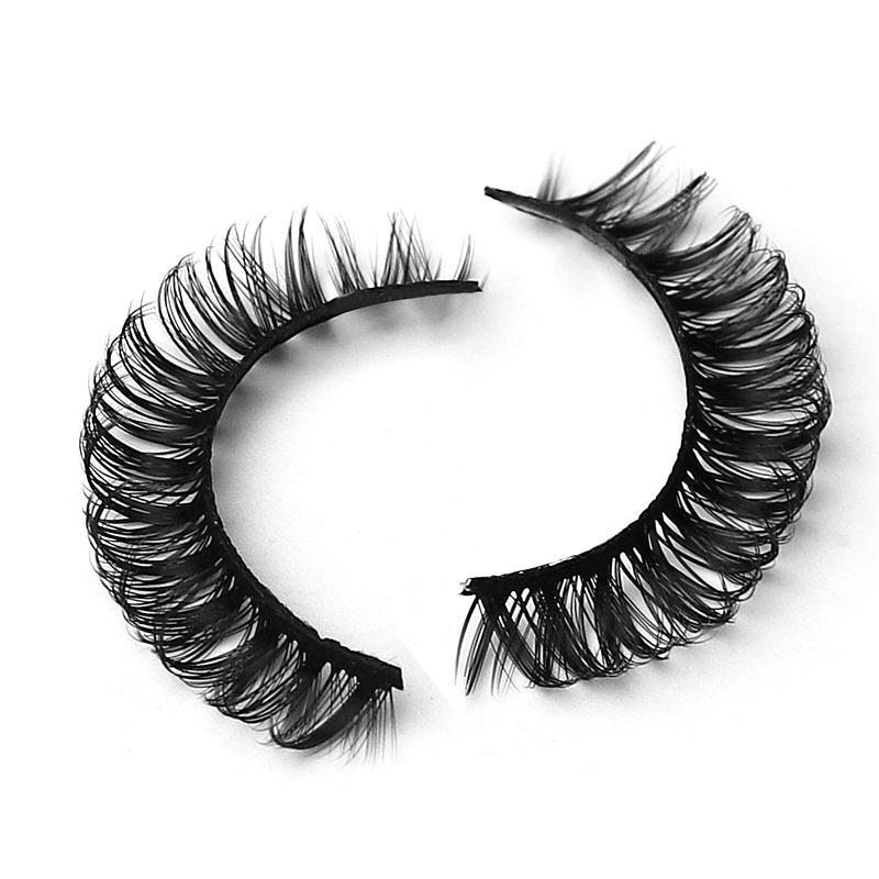 10 Pairs Fluffy False Eyelashes, Wispy Cat Eye Faux Cluster Lashes, Natural Curling Eye Makeup Strip Lashes, Full Volume Eyelash for Lashes Extension