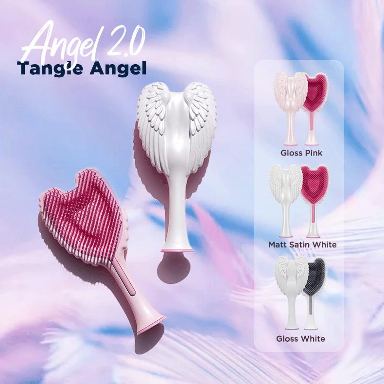 Tangle Angel 2.0 -Detangling Hair Brush - Anti Static Angel Wing Hair Brush with Soft & Flexible Bristle for Straight & Wavy Hair - Tangle Angel Hair Detangler Brushes for Blow Drying & Shower Haircare Heatless denman  brush