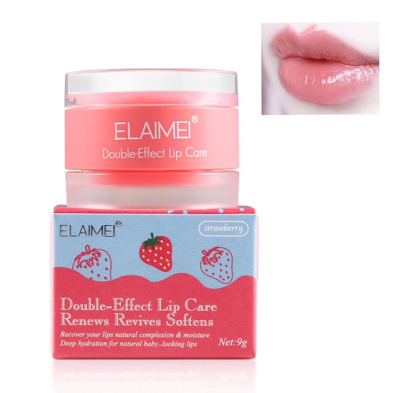 Strawberry Flavor Double-effect Lip Care Mask, Deep Moisturizing Lip Mask, Nourishes Lips, Suitable for All Skin Types