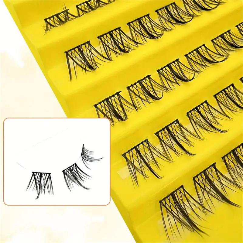 Fluffy False Eyelashes, 100pcs box Natural Soft Faux False Eyelashes, Professional Eye Makeup Accessories for Women & Girls