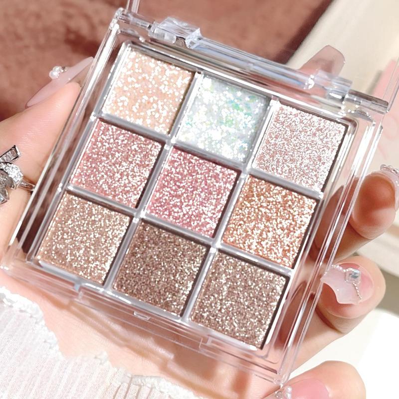 Glitter Eyeshadow Palette, 2 Counts set Shimmering Eyeshadow Makeup Palette, Long Lasting Eyeshadow Makeup Product For All Styles, Christmas Gift