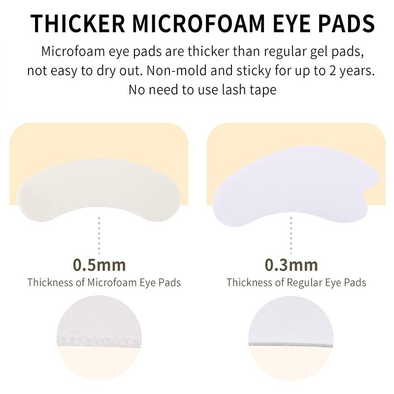 Thickened Micro-foam Eye Pads , 100pcs box Multi-use Eye Pads for Eyelash Extensions, Professional Eye Lash Styling Accessories