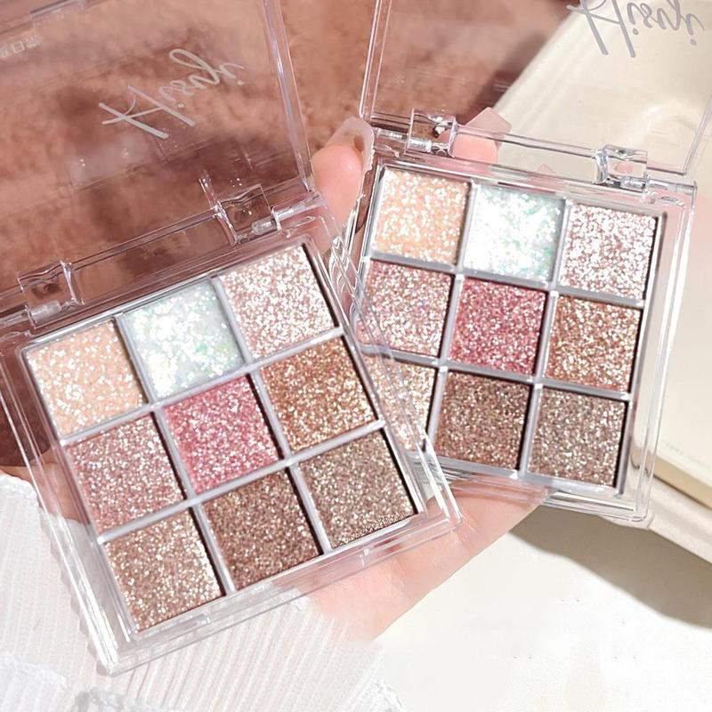 Glitter Eyeshadow Palette, 2 Counts set Shimmering Eyeshadow Makeup Palette, Long Lasting Eyeshadow Makeup Product For All Styles, Christmas Gift