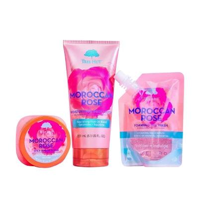 Tree Hut Rose to Riches Foaming Gel Body Wash, Shea Sugar Scrub, and Body Lotion Gift Set - 3ct Body Care Hydrating Moisturizing Scent Shea Butter Smooth Comfort Moisturizer Moisturize Moisturize Skin Repair Moisture Skin Care Moisture Skin Care Moisture