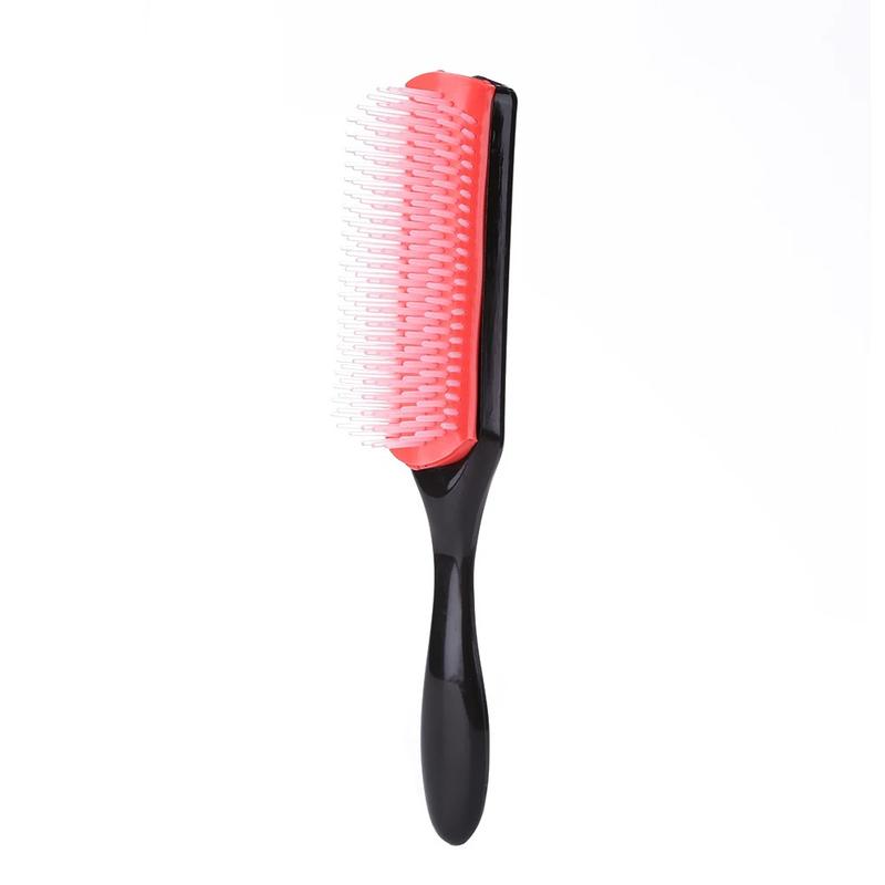 Denman Detangler Hairbrush for All Hair Types - 9 Rows Detangling Brush with Scalp Massager and Wet Removable DIY Hair Comb Brush