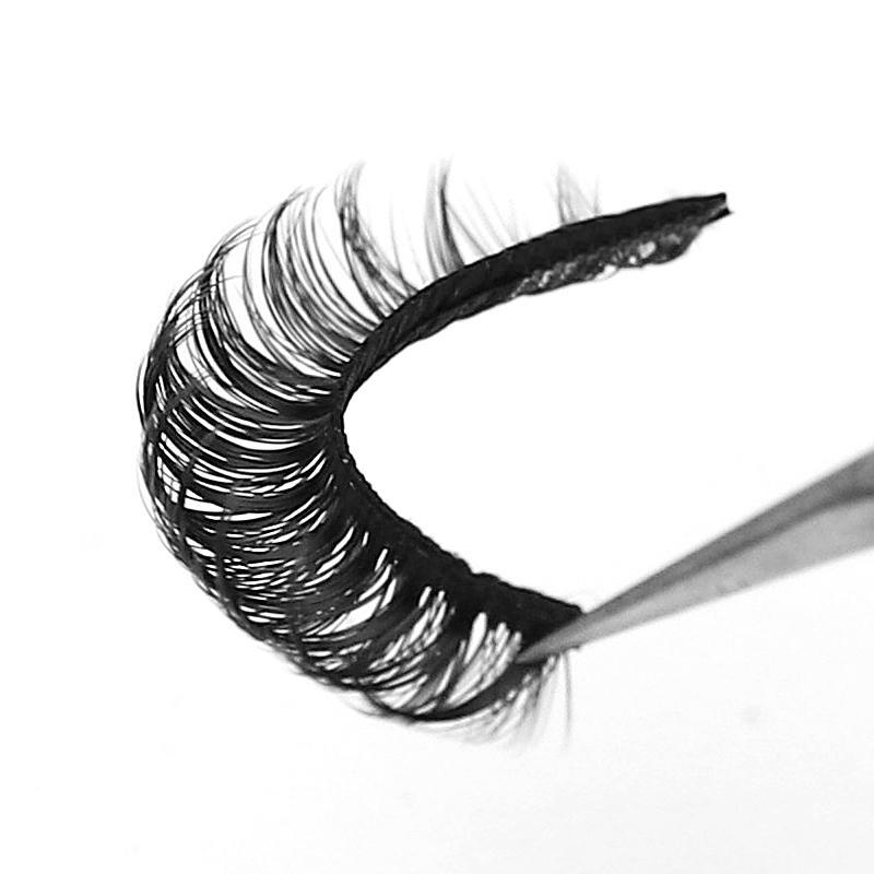 10 Pairs Fluffy False Eyelashes, Wispy Cat Eye Faux Cluster Lashes, Natural Curling Eye Makeup Strip Lashes, Full Volume Eyelash for Lashes Extension