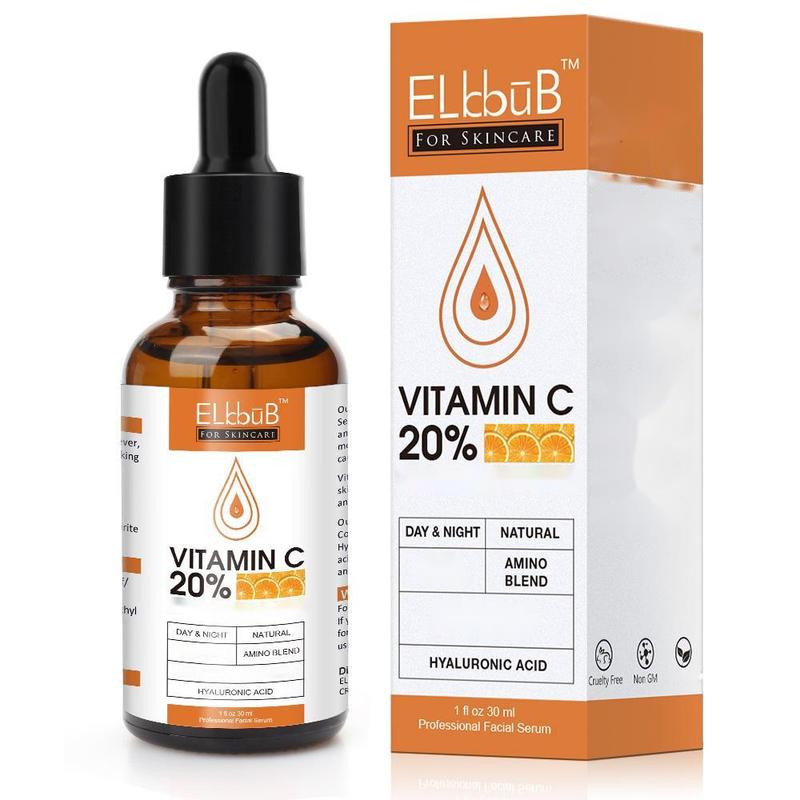 ELBBUB Facial Serum 3 Pack, Vitamin C Serum with Hyaluronic Acid, Vitamin A and Amino Acids, Boost Skin Collagen