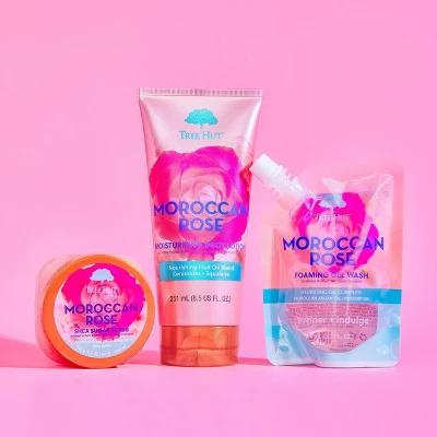 Tree Hut Rose to Riches Foaming Gel Body Wash, Shea Sugar Scrub, and Body Lotion Gift Set - 3ct Body Care Hydrating Moisturizing Scent Shea Butter Smooth Comfort Moisturizer Moisturize Moisturize Skin Repair Moisture Skin Care Moisture Skin Care Moisture