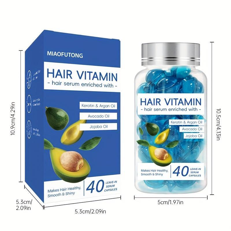 Hair Vitamin Capsule, 2 Boxes Hair Care Capsule, Hair Care Product for All Hair Types, Moisturizing Hair Serum Capsule