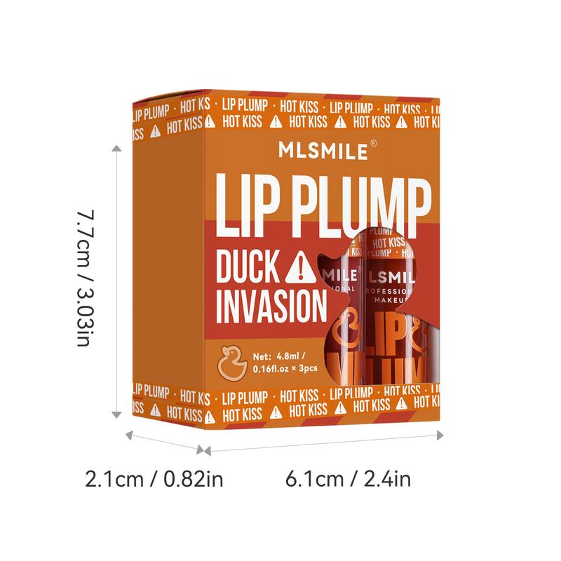 Duck Lip Plumping Oil Lip Gloss Set Mirror Lip Glaze Pearlescent Lip Gloss Lip Balm Lip Oil Transparent Lip Gloss Lipstick Makeup