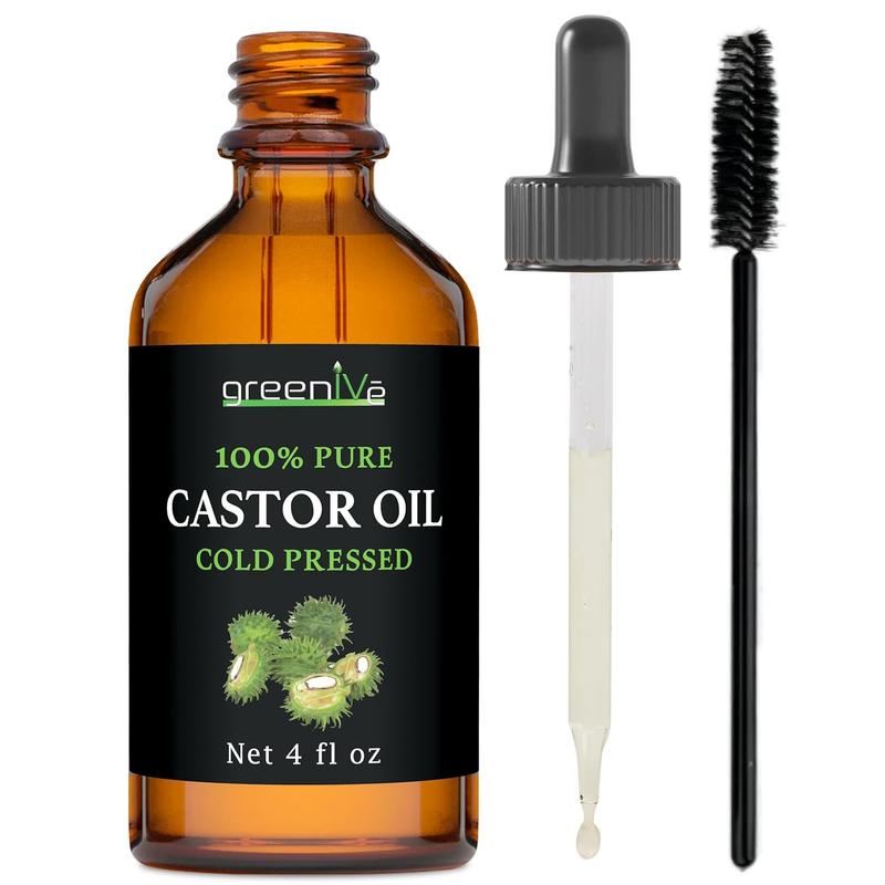 100% Pure Castor Oil - Cold Pressed - Hexane Free - Exclusively on (4 Fl Oz (Pack of 1)) Haircare Restore Vitamins Comfort Vitamins Comfort