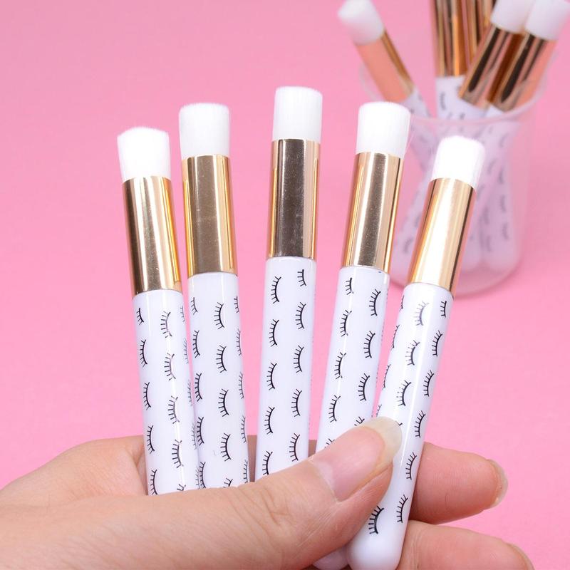 Eyelash Makeup Remover Brush, 10pcs set Lash Cleaning Brush, Lash Shampoo Brush, Eyelash Extension Cleanser Brush, Face Wash Brush