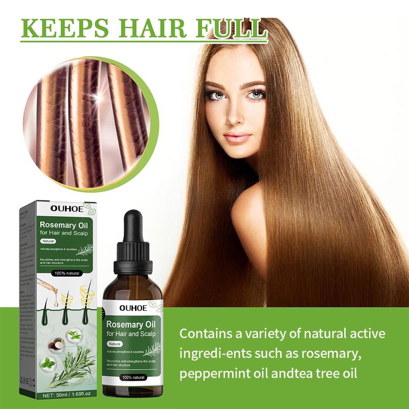 Rosemary Hair Oil, Natural Hair Care Oil, Strengthens Hair, Hair Care & Styling Product for Women & Men