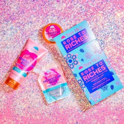 Tree Hut Rose to Riches Foaming Gel Body Wash, Shea Sugar Scrub, and Body Lotion Gift Set - 3ct Body Care Hydrating Moisturizing Scent Shea Butter Smooth Comfort Moisturizer Moisturize Moisturize Skin Repair Moisture Skin Care Moisture Skin Care Moisture