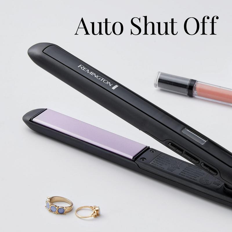 Remington 1” Anti-Static Flat Iron for Smooth, Straight Hair, S5500G Titanium Comfort