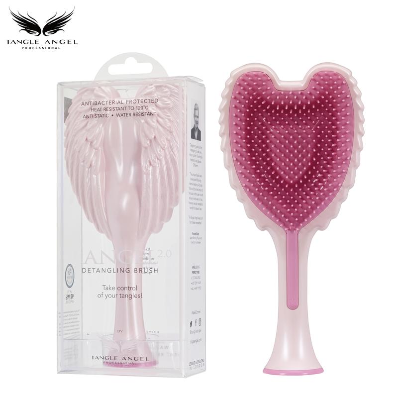 Tangle Angel 2.0 -Detangling Hair Brush - Anti Static Angel Wing Hair Brush with Soft & Flexible Bristle for Straight & Wavy Hair - Tangle Angel Hair Detangler Brushes for Blow Drying & Shower Haircare Heatless denman  brush