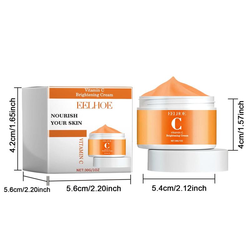 Vitamin C Moisturizing Face Cream, 1 Count 2 Counts Brightening & Firming Facial Lotion, Smoothes Wrinkles, Beauty & Personal Care Product for Women