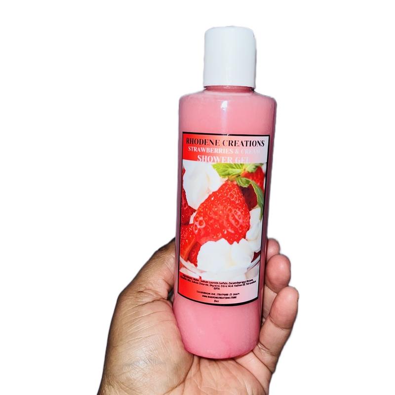 Strawberries and cream shower gel