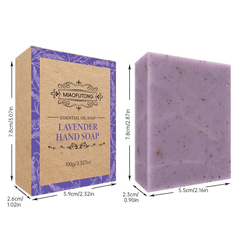 Lavender Frosted Granular Soap, Rose Plant Handmade Soap, Rose, Coconut, Tea Tree, Men'S And Women'S Strong Decontamination Body Soap, Kraft Paper Wrapped With A Texture And Ritual Feel, Suitable For Gift And Travel Package