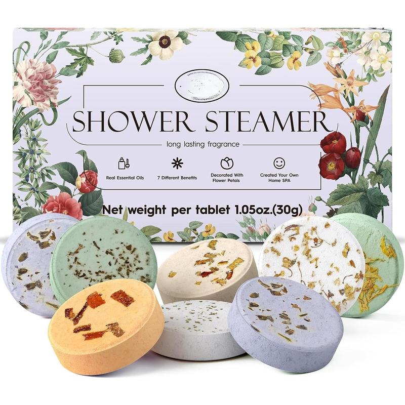 Shower Steamers 8 Pack Gifts for Women, Men, Mom, Teen Lavender Natural Essential Oil Home Spa Self Care Relaxation Stress Shower Bombs Birthday Gifts